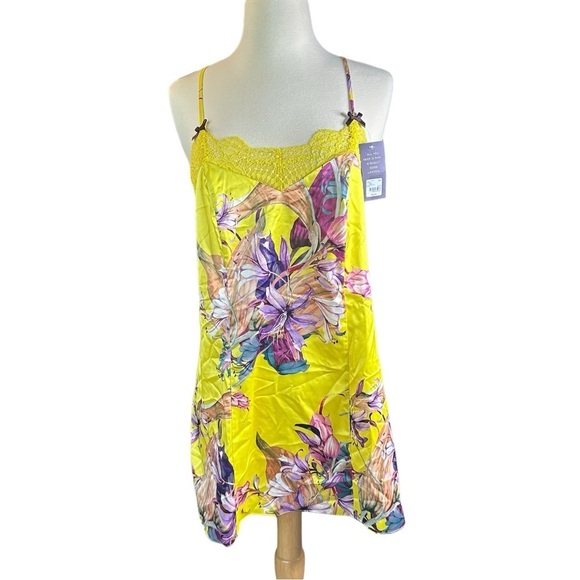 Cacique Chemise Lace Floral Nightie Slip NWT Size 0/2 - Picture 1 of 10